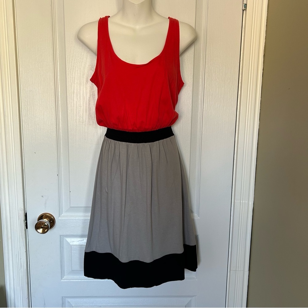Old Navy Orange and Gray Dress Small Women 100% Cotton